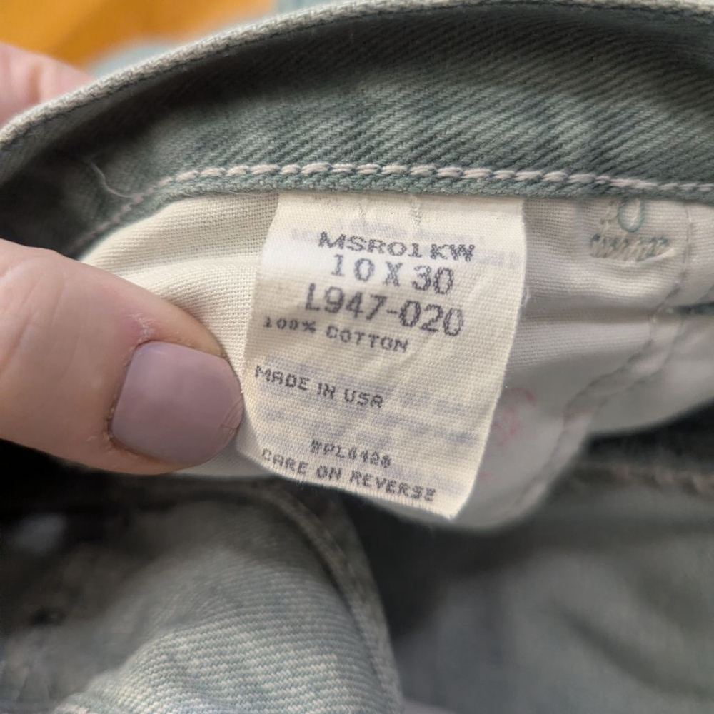 Wrangler Women Jeans Light Green Straight Leg Size 10 - Picture 5 of 9